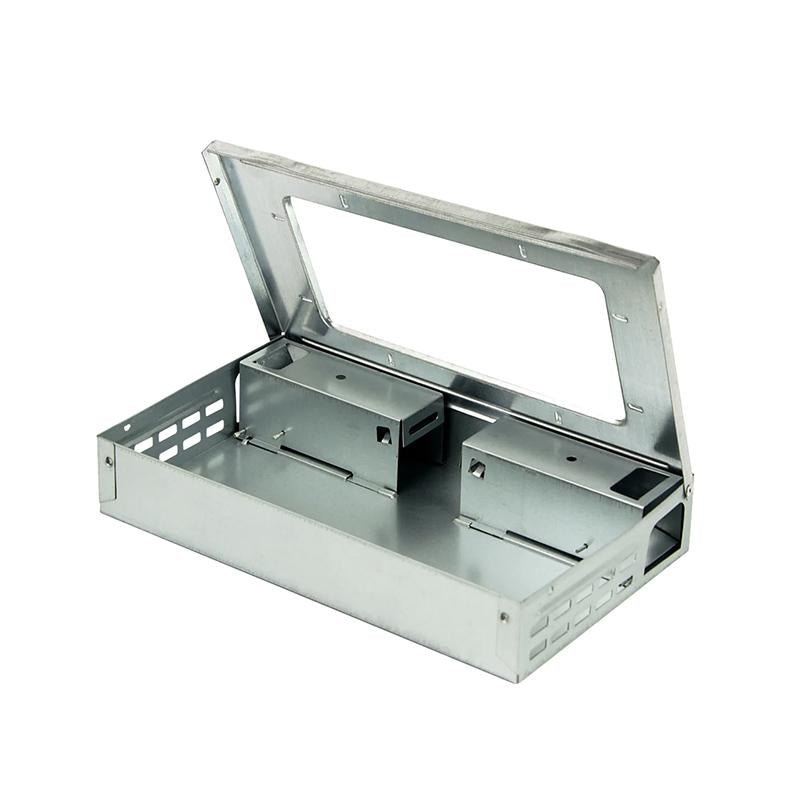 Tin Cat Mouse Trap with a clear view lid